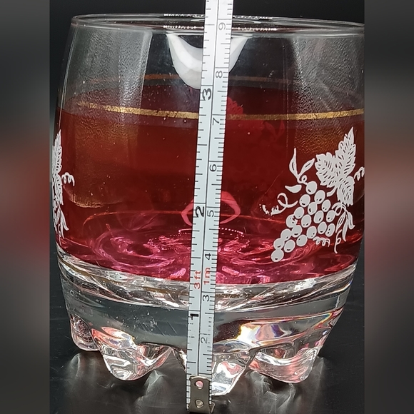 Vintage Ruby Glass Ice Bucket and Cup - Spa Lubiana Italy - Picture 2 of 13